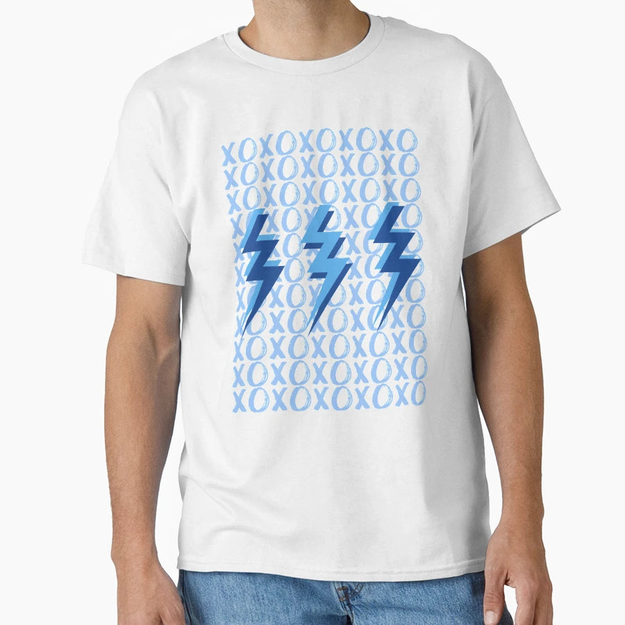 Xoxo Lightning Bolts Blue T-Shirt - Trendy Graphic for Adults - T-Shirt, Sweatshirt, Hoodie