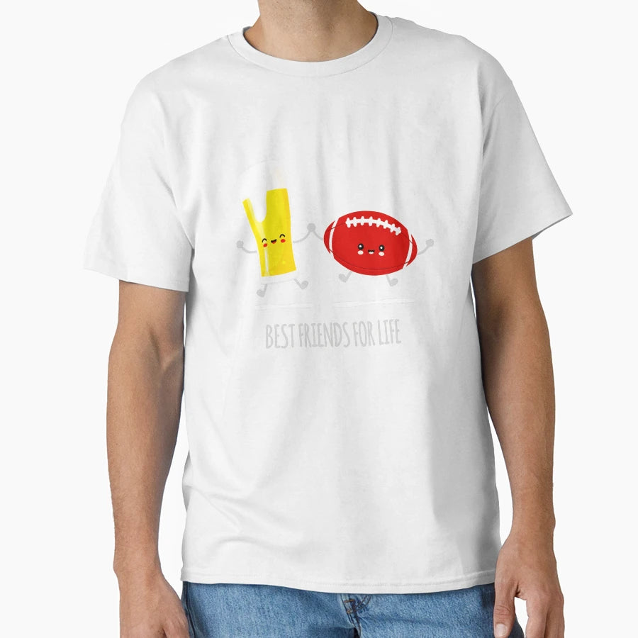 Beer And Football Best Friends T-Shirt - Fun Novelty Design Men Women - T-Shirt, Sweatshirt, Hoodie