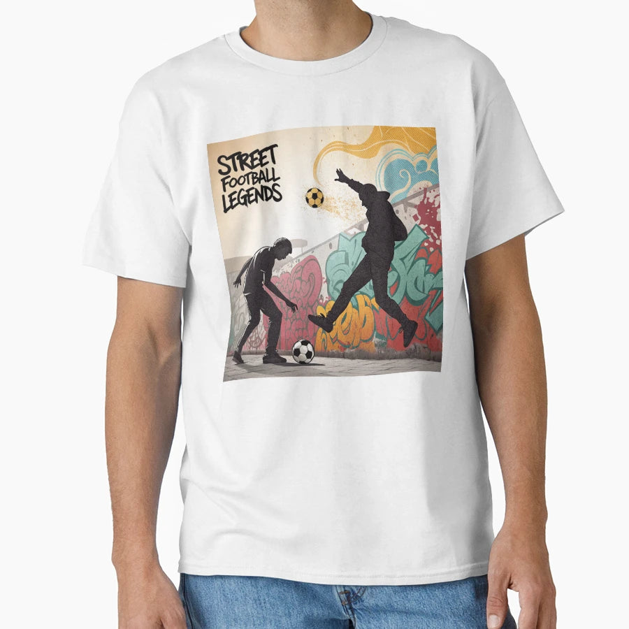 Street Football Legends Urban Soccer Art T-Shirt - Custom Art Print Unisex - T-Shirt, Sweatshirt, Hoodie