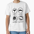 Eat Sleep Rugby Repeat T-Shirt - Unique Graphic for Adults - T-Shirt, Sweatshirt, Hoodie