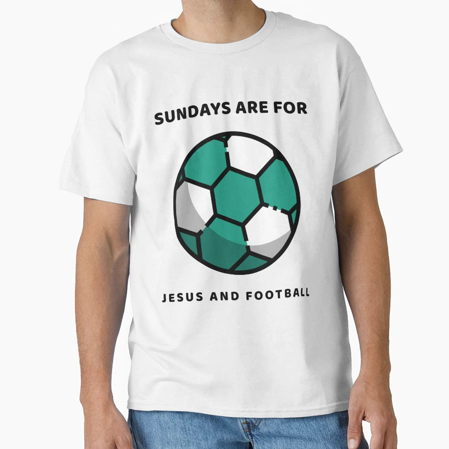 Sundays Are Jesus And Football T-Shirt - Unique Graphic for Adults - T-Shirt, Sweatshirt, Hoodie