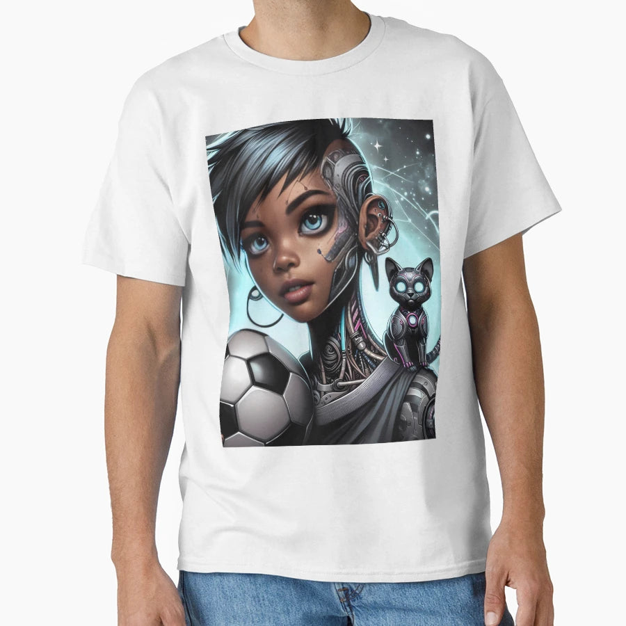 Cosmic Football Playtime T-Shirt - Minimalist Print Unisex - T-Shirt, Sweatshirt, Hoodie