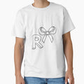Illustration Letter R Stand Ribbon T-Shirt - Aesthetic Graphic Men Women - T-Shirt, Sweatshirt, Hoodie