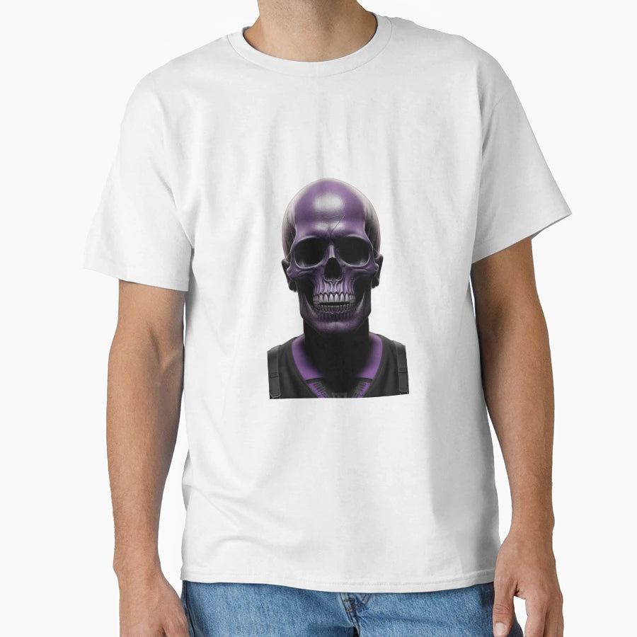Purple Skull T-Shirt - Minimalist Print for Adults - T-Shirt, Sweatshirt, Hoodie