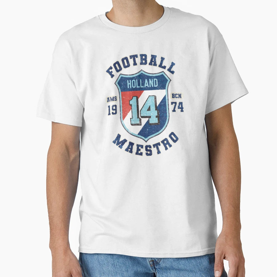 Total Football Maestro Holland T-Shirt - Aesthetic Graphic for Adults - T-Shirt, Sweatshirt, Hoodie