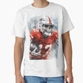 Skeleton As American Football Player T-Shirt - Custom Art Print Unisex - T-Shirt, Sweatshirt, Hoodie