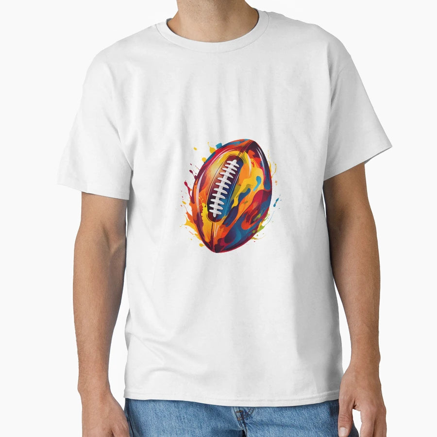 Cartoon Artistic American Football T-Shirt - Custom Art Print for Adults - T-Shirt, Sweatshirt, Hoodie