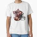 Fall Football Plaid Bow Cozy Autumn T-Shirt - Custom Art Print Men Women - T-Shirt, Sweatshirt, Hoodie