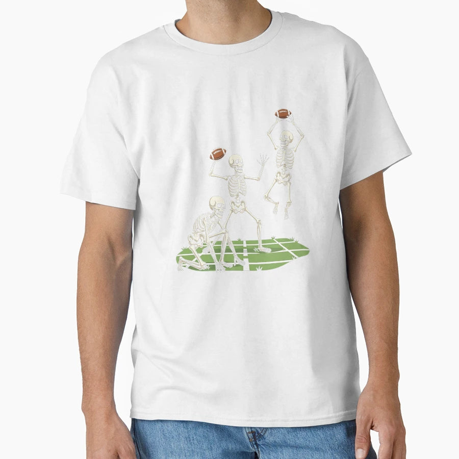 American Football Skeleton T-Shirt - Aesthetic Graphic for Adults - T-Shirt, Sweatshirt, Hoodie