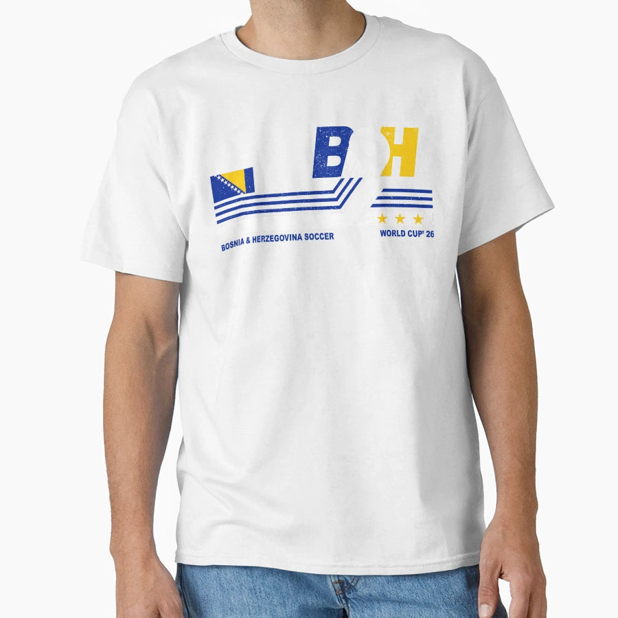 Bosnia And Herzegovina Soccer World T-Shirt - Fun Novelty Design Men Women - T-Shirt, Sweatshirt, Hoodie