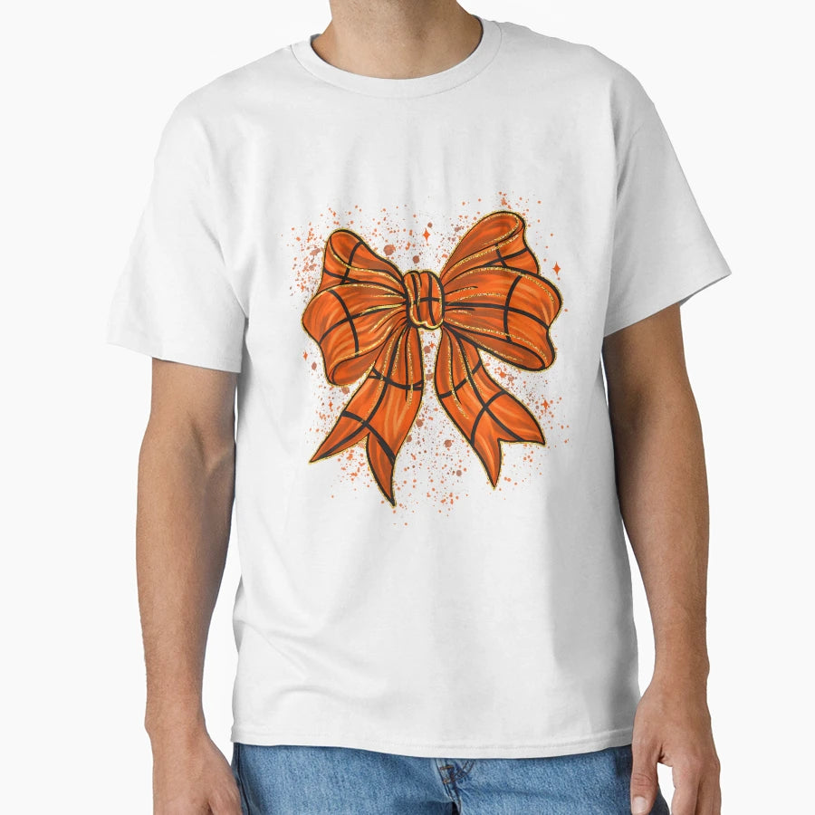 Basketball Coquette Bow Basketball Bow T-Shirt - Unique Graphic Unisex - T-Shirt, Sweatshirt, Hoodie
