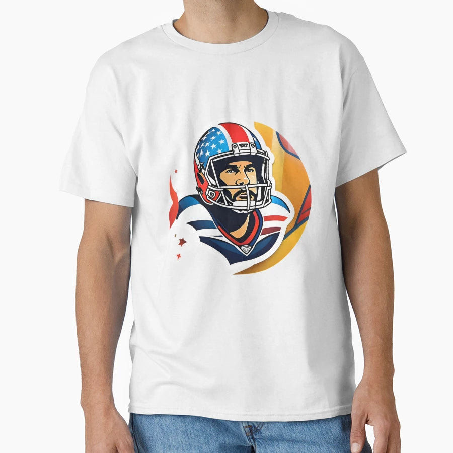 Usa American Football Player T-Shirt - Aesthetic Graphic Men Women - T-Shirt, Sweatshirt, Hoodie