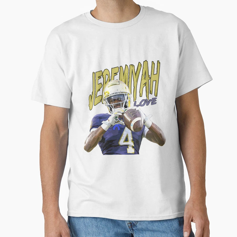 Jeremiyah Love Football Player T-Shirt - Streetwear Style for Adults - T-Shirt, Sweatshirt, Hoodie