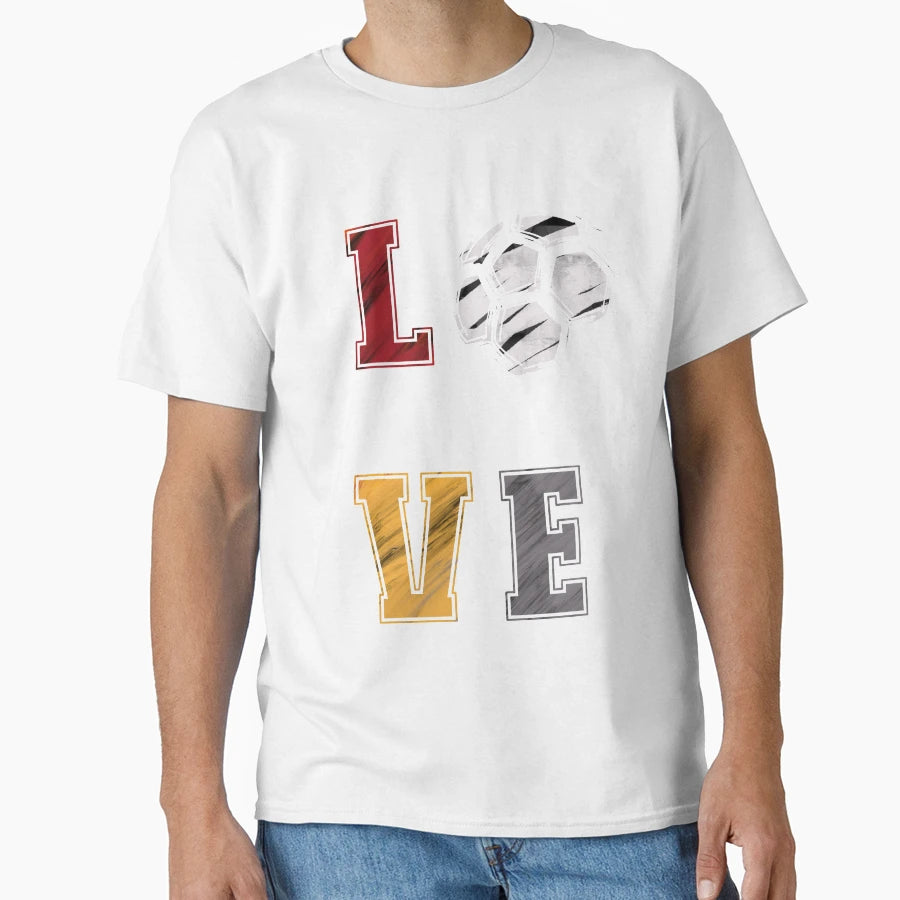 Love Football Futbol T-Shirt - Minimalist Print Unisex - T-Shirt, Sweatshirt, Hoodie