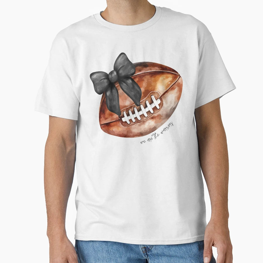 Football Mom Black Coquette Bows Rugby T-Shirt - Graphic Print Men Women - T-Shirt, Sweatshirt, Hoodie