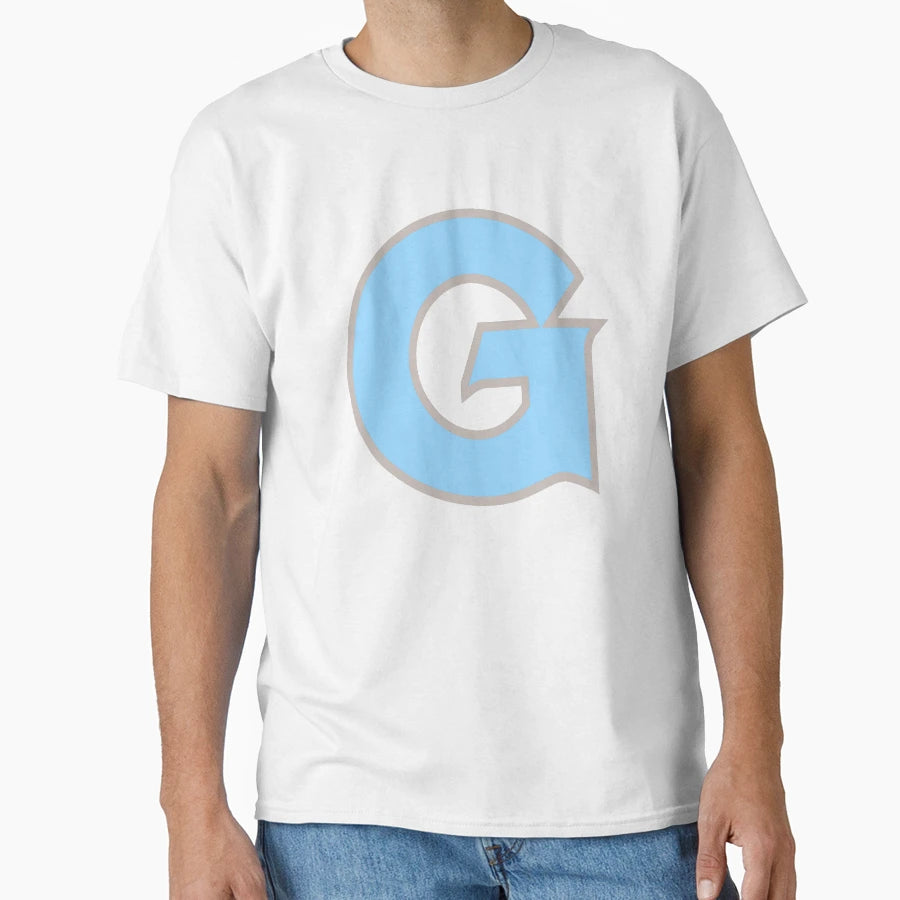 Georgetown Pastel Blue Logo T-Shirt - Graphic Print Unisex - T-Shirt, Sweatshirt, Hoodie