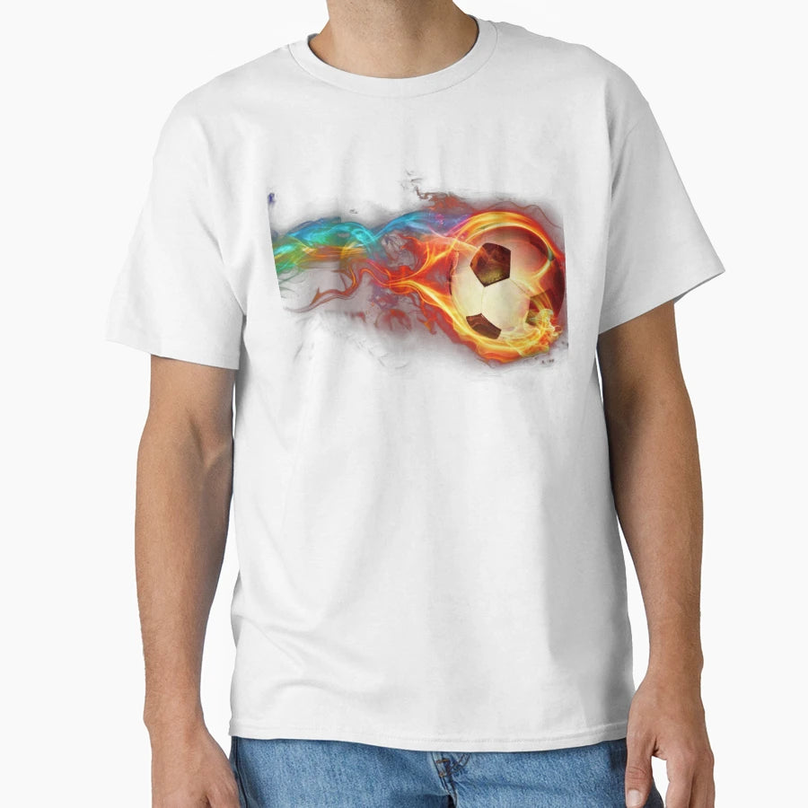Fire Soccerball T-Shirt - Minimalist Print for Adults - T-Shirt, Sweatshirt, Hoodie
