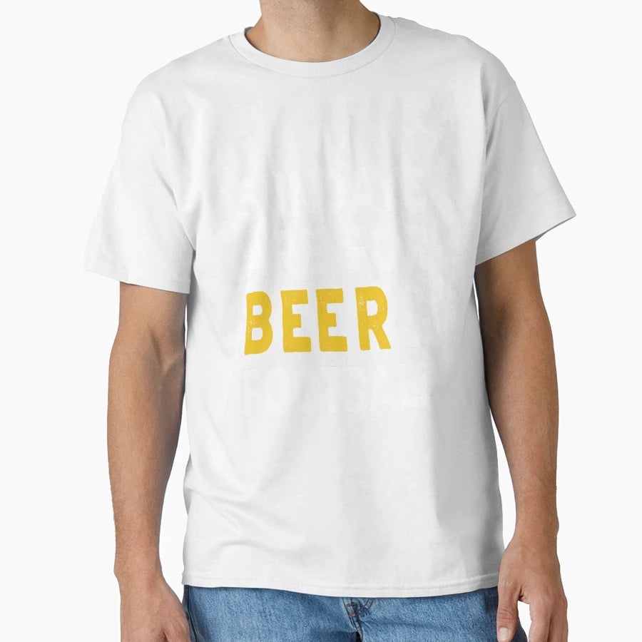 Sundays Are Beer And Football T-Shirt - Aesthetic Graphic Men Women - T-Shirt, Sweatshirt, Hoodie