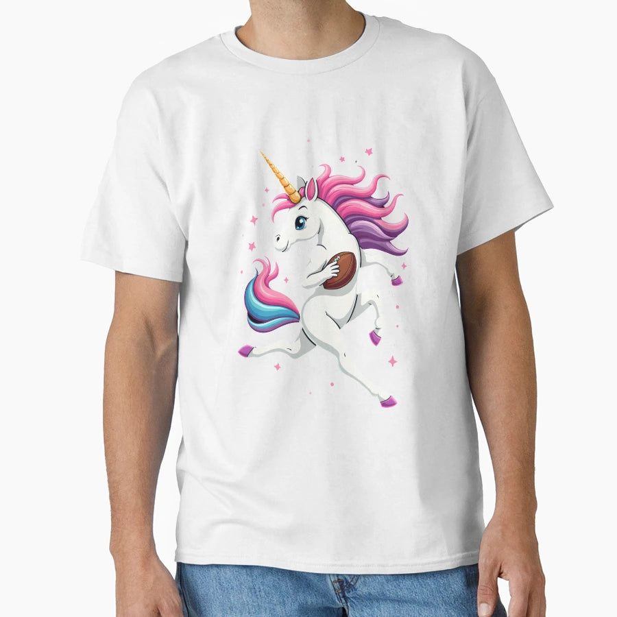 Touchdown Unicorn Magical Football T-Shirt - Fun Novelty Design Unisex - T-Shirt, Sweatshirt, Hoodie