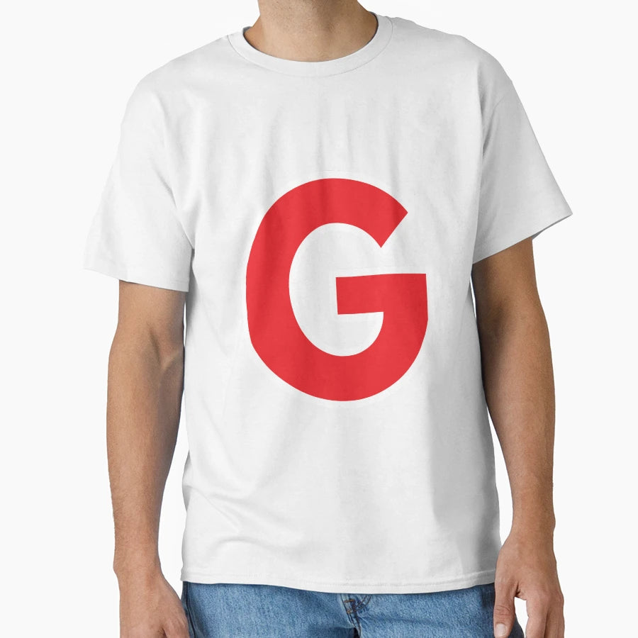 G Initial Letter G Red And White T-Shirt - Casual Everyday Wear Men Women - T-Shirt, Sweatshirt, Hoodie