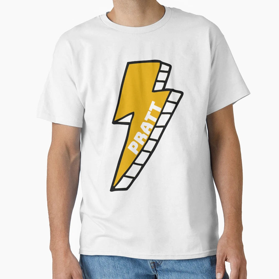 Pratt Institute Lightning Bolt T-Shirt - Novelty Apparel for Adults - T-Shirt, Sweatshirt, Hoodie