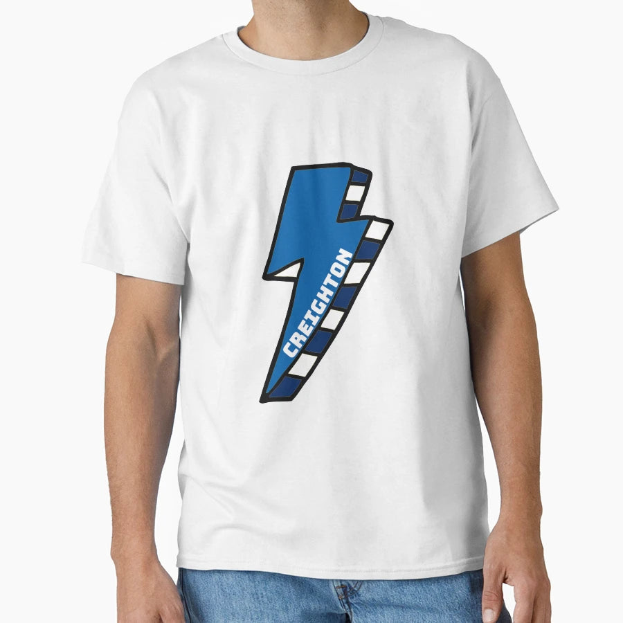 Creighton University Lightning Bolt T-Shirt - Graphic Print for Adults - T-Shirt, Sweatshirt, Hoodie