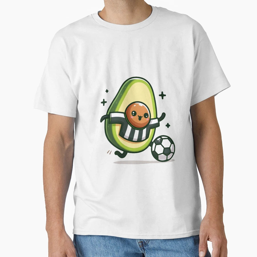 Kawaii Avocado Soccer Jersey T-Shirt - Custom Art Print Unisex - T-Shirt, Sweatshirt, Hoodie