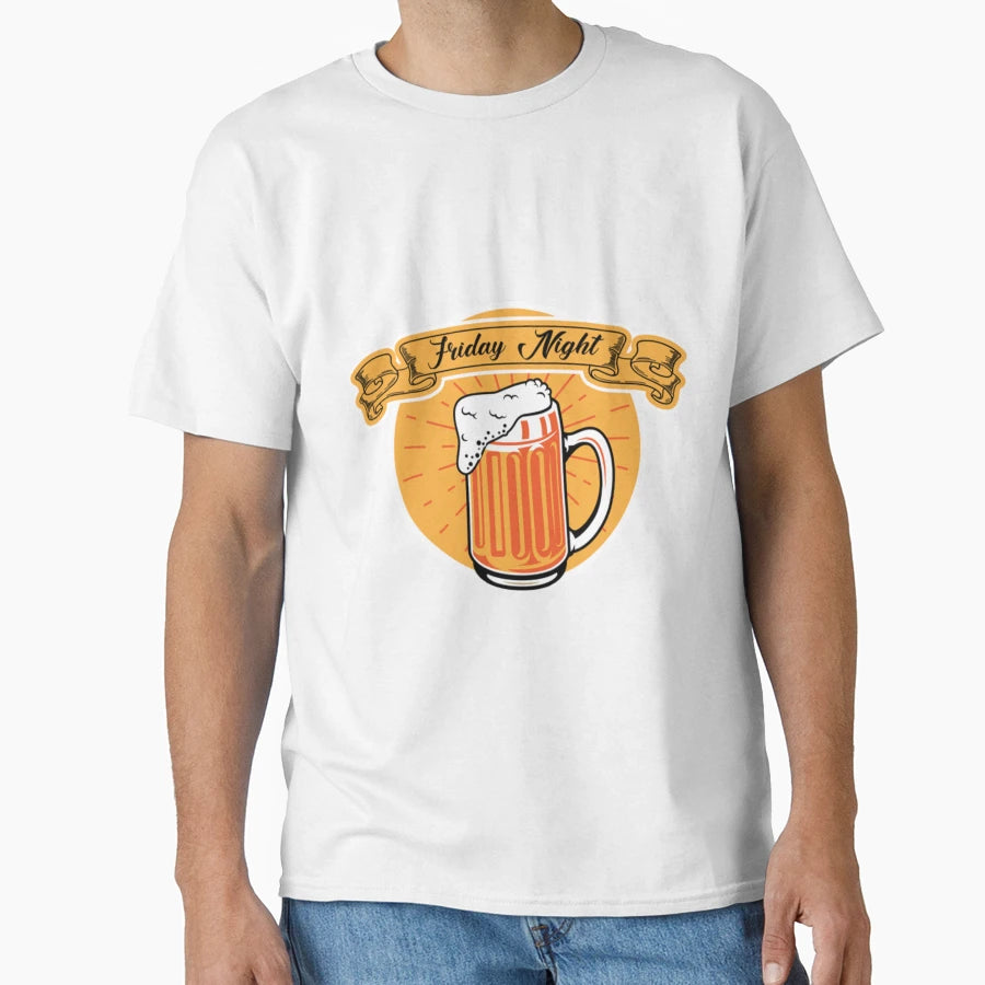 Beer T Shirtfriday Night Beer Gift T-Shirt - Aesthetic Graphic for Adults - T-Shirt, Sweatshirt, Hoodie