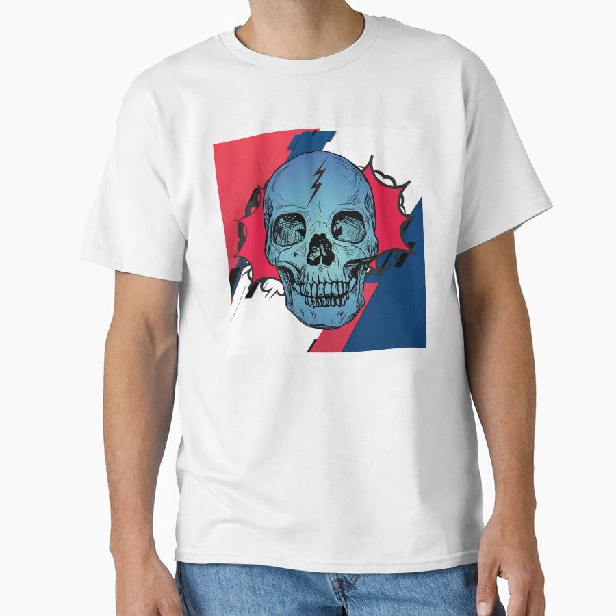 Skull Lightning Bolt T-Shirt - Aesthetic Graphic for Adults - T-Shirt, Sweatshirt, Hoodie