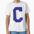 Alphabet Blue C Sports Letter C T-Shirt - Trendy Graphic for Adults - T-Shirt, Sweatshirt, Hoodie