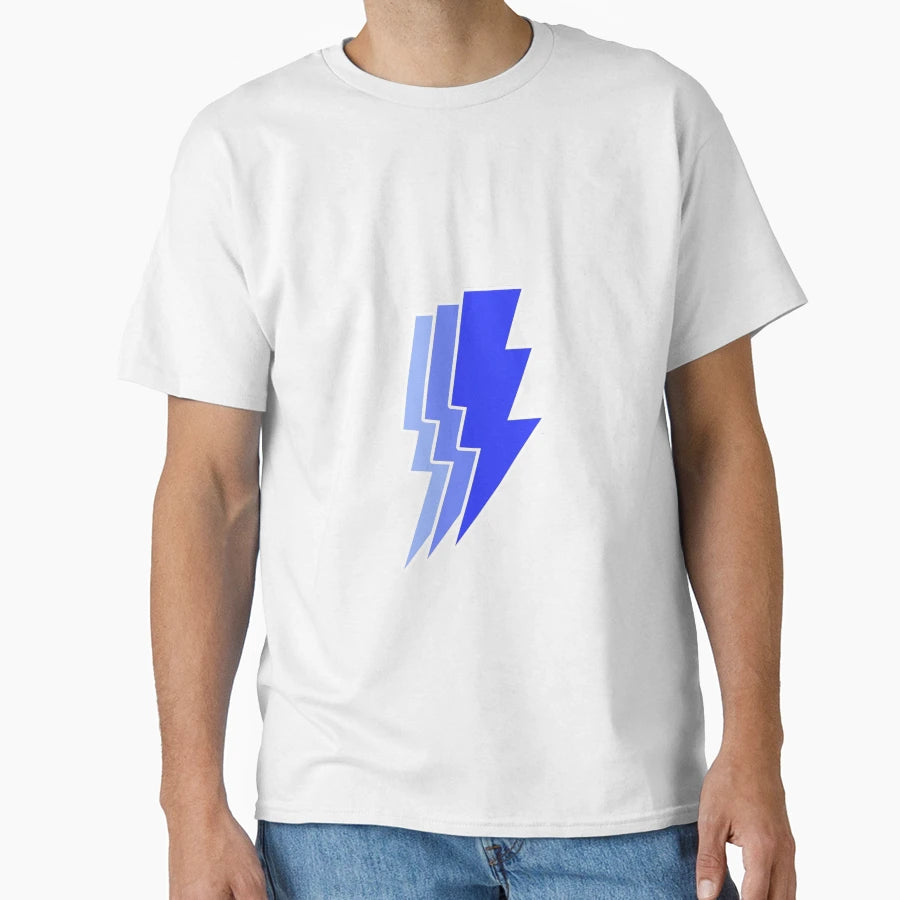 Blue Lighting Bolts T-Shirt - Custom Art Print Unisex - T-Shirt, Sweatshirt, Hoodie