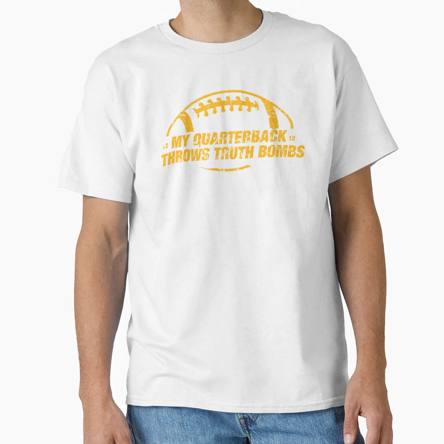 Green Bay My Quarterback Throws Truth T-Shirt - Custom Art Print Unisex - T-Shirt, Sweatshirt, Hoodie