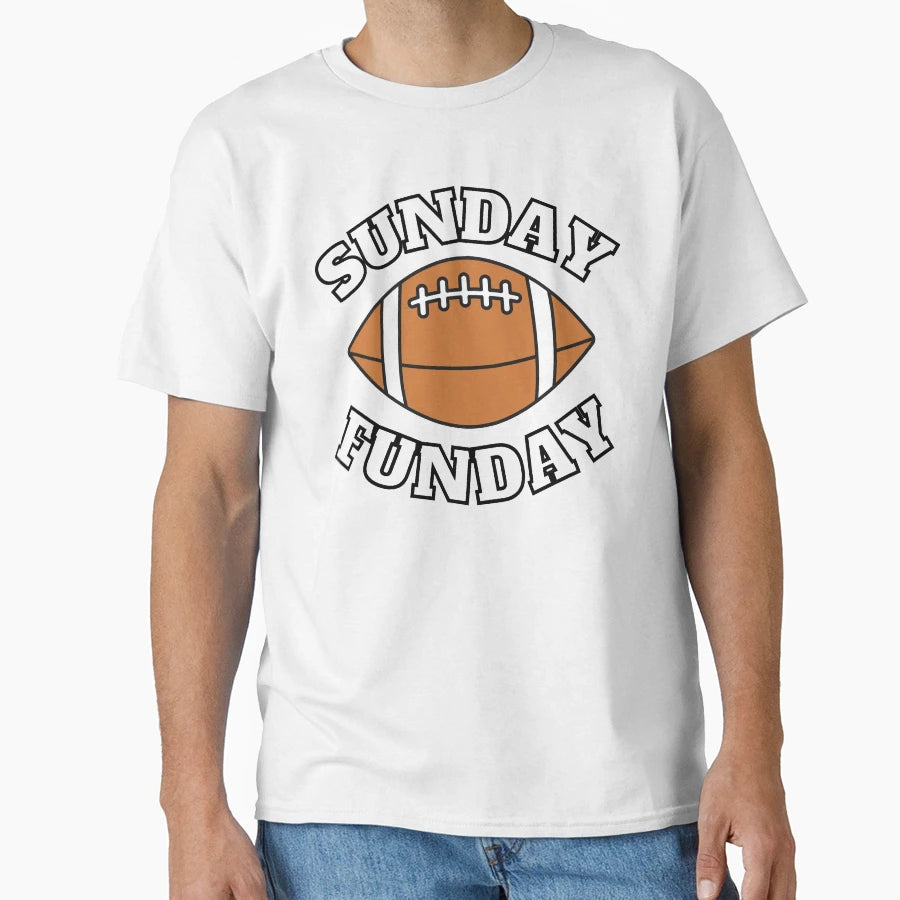 Sunday Funday Football T-Shirt - Novelty Apparel for Adults - T-Shirt, Sweatshirt, Hoodie