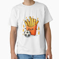 Kawaii French Fries Soccer Ball T-Shirt - Aesthetic Graphic for Adults - T-Shirt, Sweatshirt, Hoodie