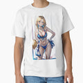 Cheerleader Striped Blue Bikini T-Shirt - Aesthetic Graphic Unisex - T-Shirt, Sweatshirt, Hoodie