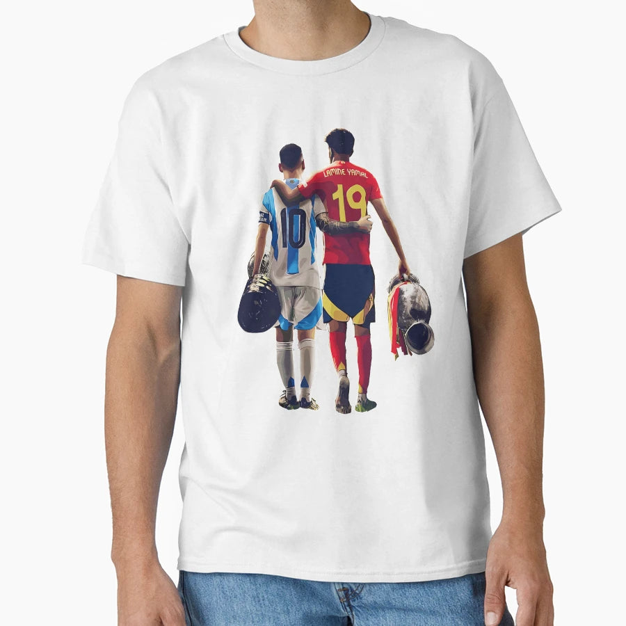 Lionel Messi And Foster Child T-Shirt - Minimalist Print for Adults - T-Shirt, Sweatshirt, Hoodie