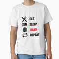 Eat Sleep Hand Repeat T-Shirt - Custom Art Print Men Women - T-Shirt, Sweatshirt, Hoodie