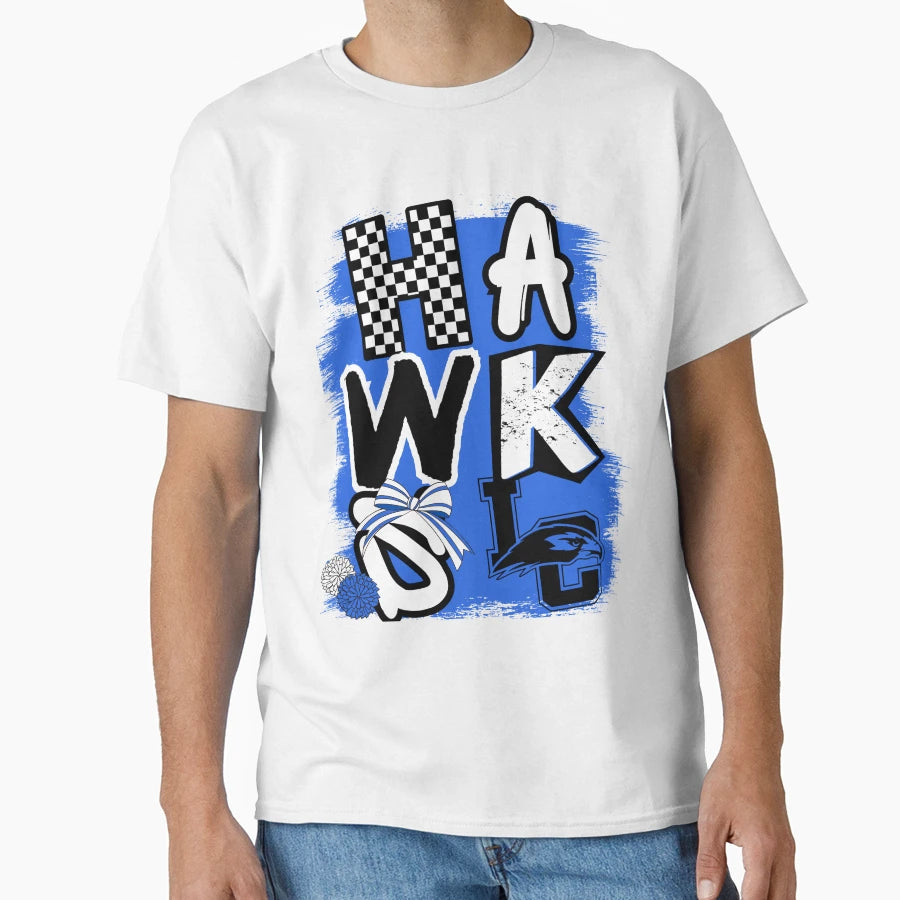 Hawks Cheer T-Shirt - Novelty Apparel for Adults - T-Shirt, Sweatshirt, Hoodie