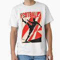 Football Kicking Player Silhouette T-Shirt - Minimalist Print Men Women - T-Shirt, Sweatshirt, Hoodie