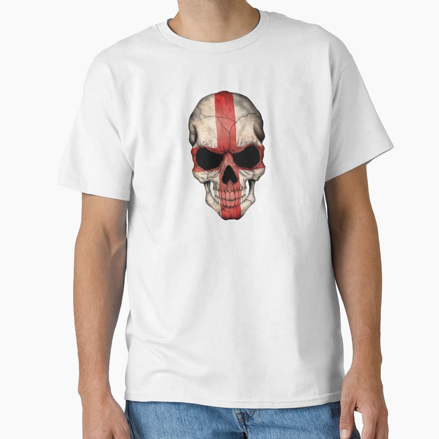 English Flag Skull T-Shirt - Trendy Graphic for Adults - T-Shirt, Sweatshirt, Hoodie