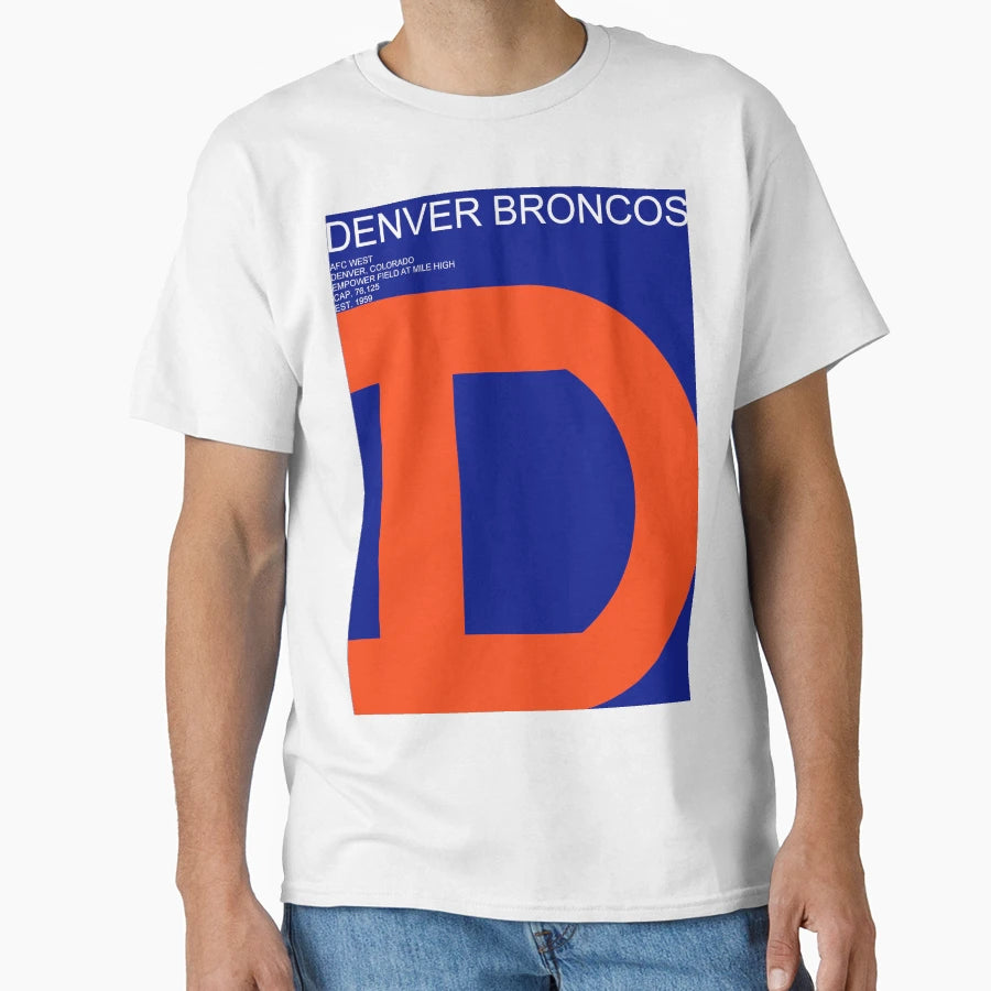 Broncos Geometric Minimal T-Shirt - Novelty Apparel Unisex - T-Shirt, Sweatshirt, Hoodie