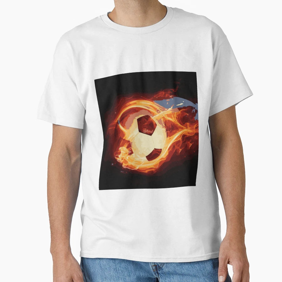 Football Fire T-Shirt - Unique Graphic Men Women - T-Shirt, Sweatshirt, Hoodie
