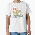 Eat Sleep Quack Repeat Funny Colors T-Shirt - Graphic Print Men Women - T-Shirt, Sweatshirt, Hoodie