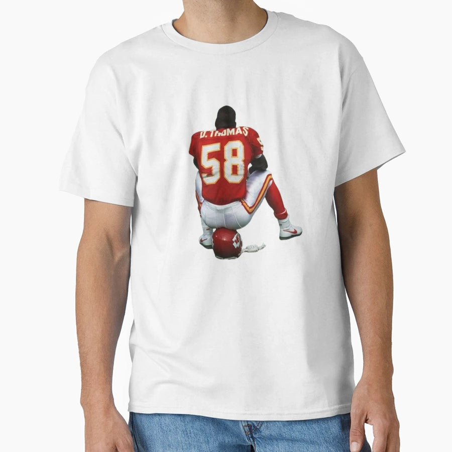 Derrick Thomas Helmet T-Shirt - Minimalist Print for Adults - T-Shirt, Sweatshirt, Hoodie