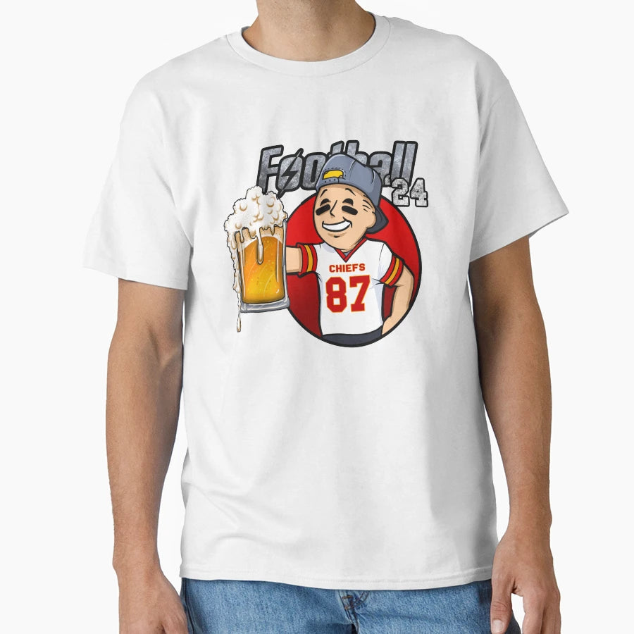 Kansas City Beer And Football T-Shirt - Graphic Print Men Women - T-Shirt, Sweatshirt, Hoodie