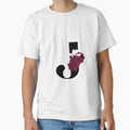 Letter J Floral Red T-Shirt - Unique Graphic Unisex - T-Shirt, Sweatshirt, Hoodie