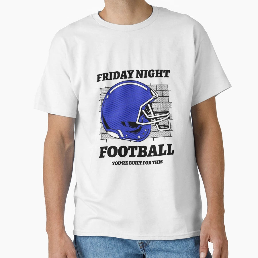 Friday Night Football Blue Helmet T-Shirt - Custom Art Print for Adults - T-Shirt, Sweatshirt, Hoodie
