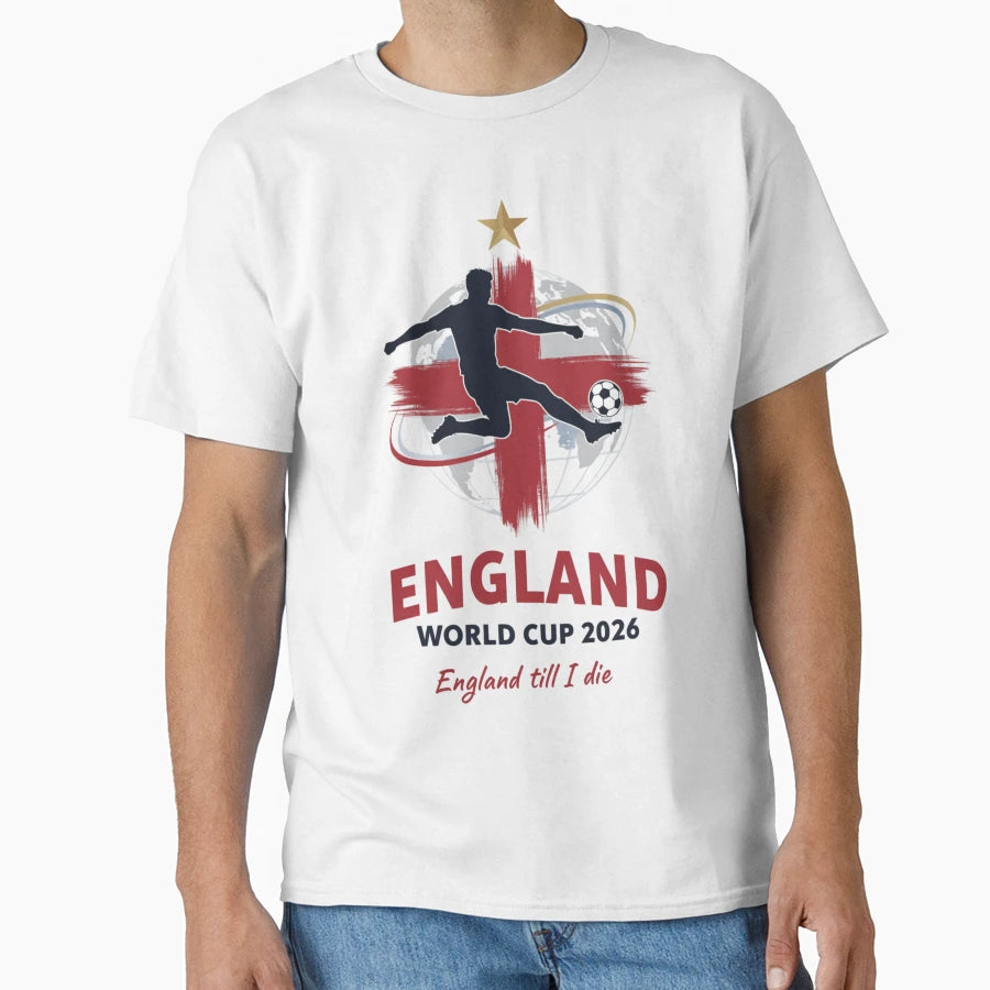 England World Cup 2026 Fan Art T-Shirt - Casual Everyday Wear for Adults - T-Shirt, Sweatshirt, Hoodie