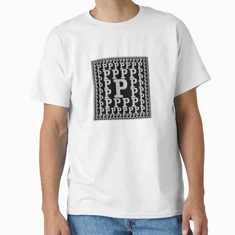 Initial Capital Letter P Pyramid T-Shirt - Unique Graphic Men Women - T-Shirt, Sweatshirt, Hoodie