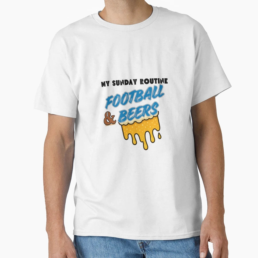 Detroit Lions My Sunday Routine Football T-Shirt - Trendy Graphic Unisex - T-Shirt, Sweatshirt, Hoodie